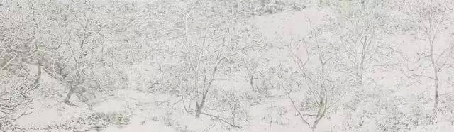 李威-《麦积山3》-86x300cm-绢本水墨-2014